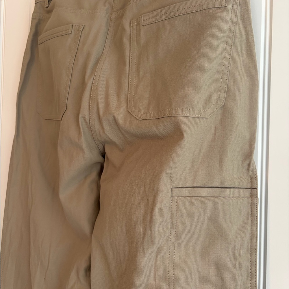 Theory Project Twill Cargo Khaki Pants Wide Leg Women's Size 6 - Picture 5 of 12